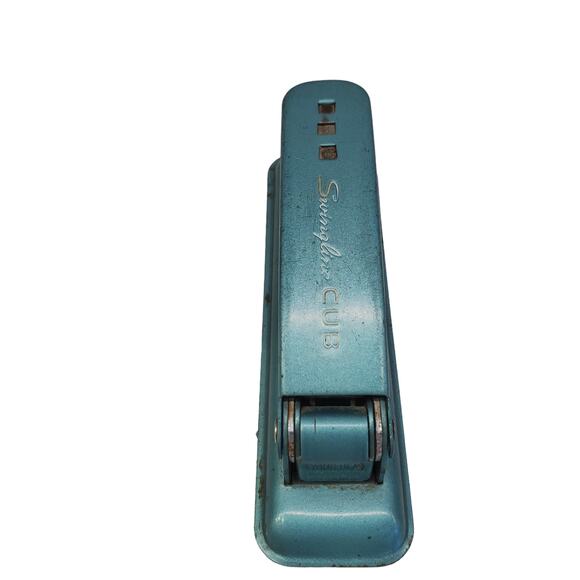 Vintage SWINGLINE CUB Teal Green Desktop Stapler Made in USA - Picture 3 of 12